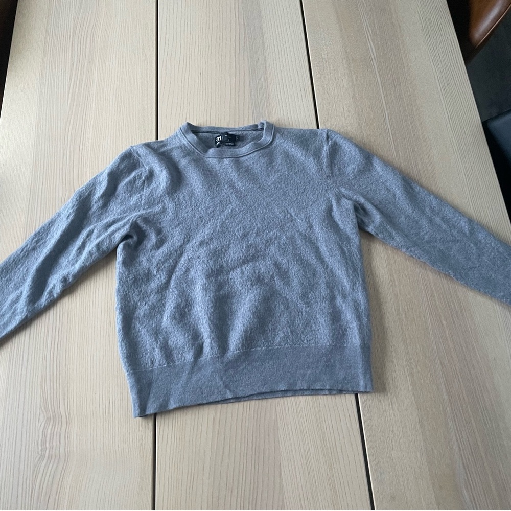 Simon’s Boys large wool sweater, larger grey 100% wool sweater for kids / boys